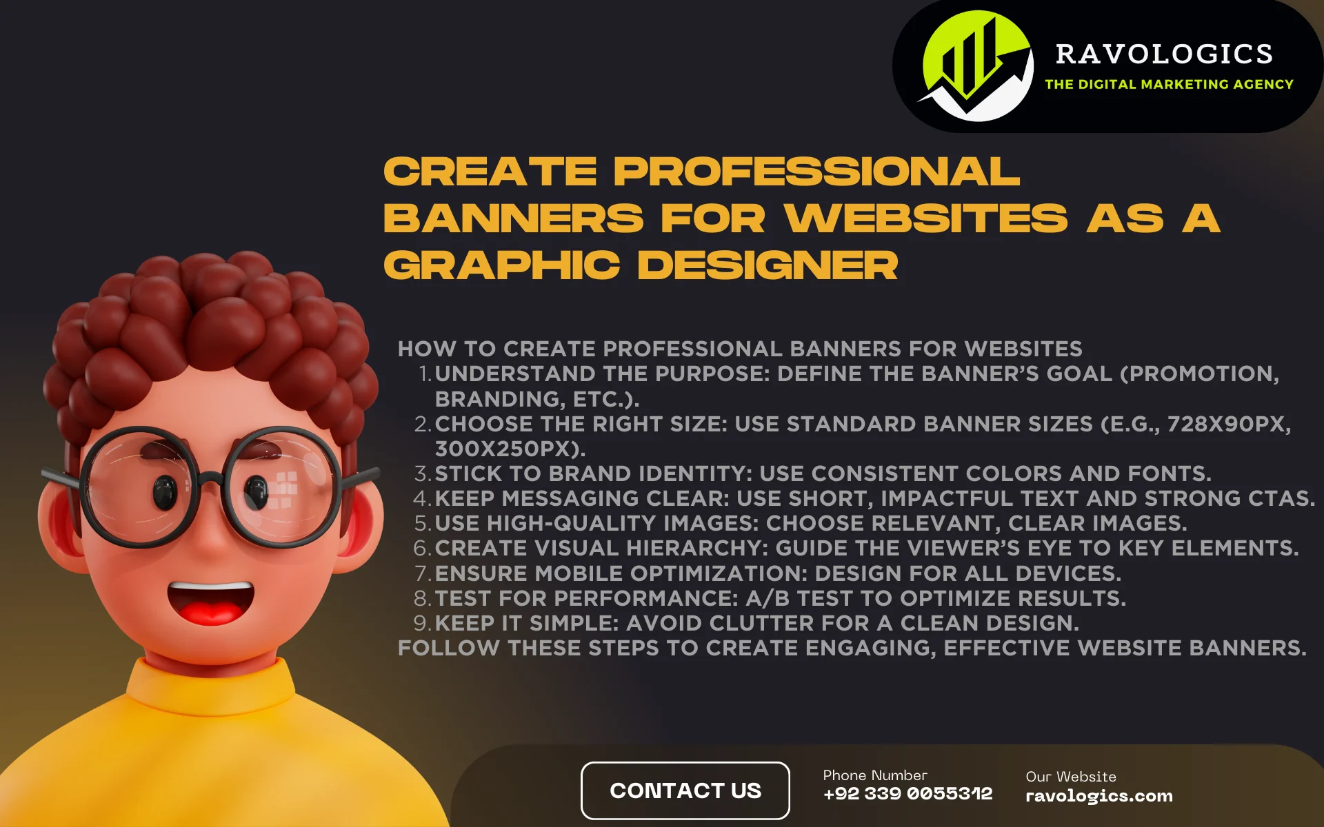 Create Professional Banners for Websites As A Graphic Designer