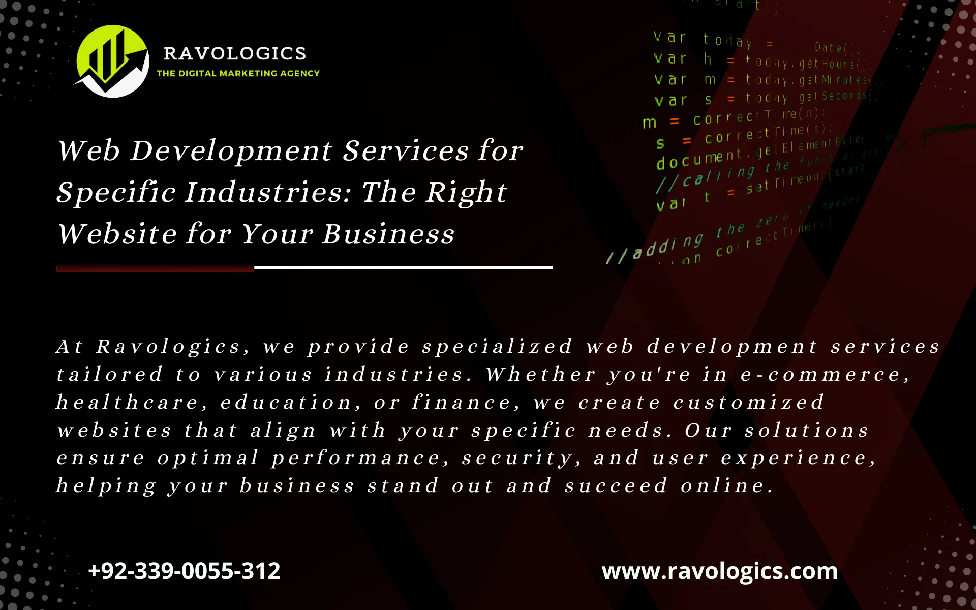 Web Development Services for Specific Industries: The Right Website for Your Business